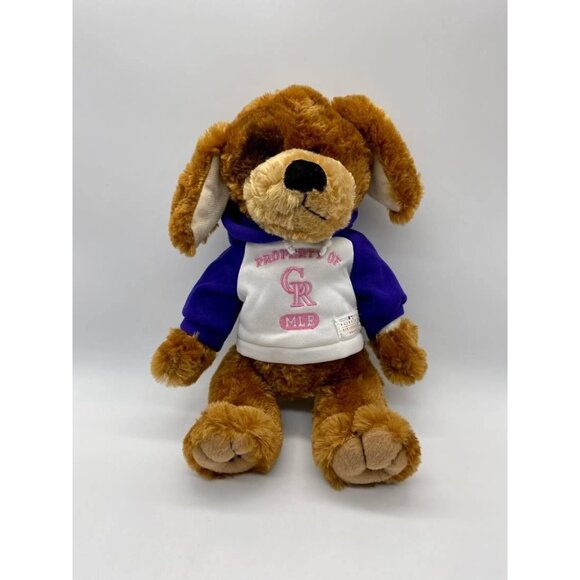 MLB Colorado Rockies Plush Dog With Hoodie By Good Stuff Authentic Merchandise - Picture 1 of 10